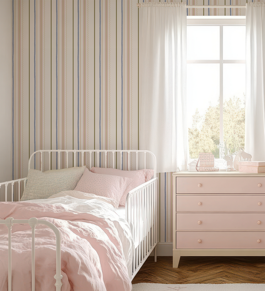 Evelyn – Verspielte gestreifte Tapete